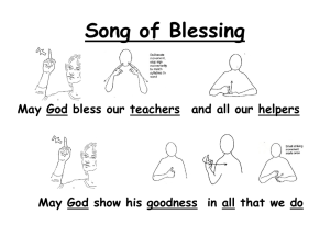 Song of Blessing - Lindon Bennett School