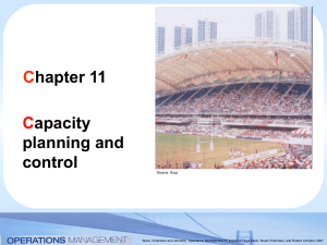Capacity Planning & Control: Operations Management Presentation