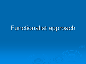 Functionalist approach