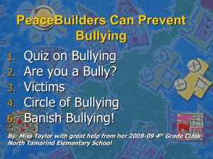 Peacebuilders Quiz on Bullying