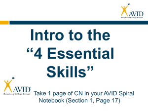 ESSENTIAL SKILL - La Quinta High School