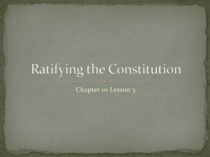 Ratifying the Constitution