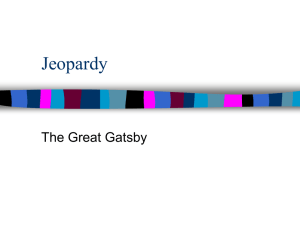 The Great Gatsby Jeopardy: Novel Review Presentation