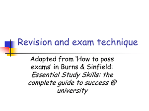 Revision & Exam Techniques: Study Skills Guide