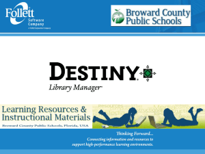 SBBC`s Destiny Orientation PowerPoint
