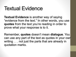 Textual Evidence: Lesson & Examples for Students