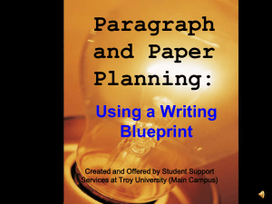 Paragraph and Paper Planning