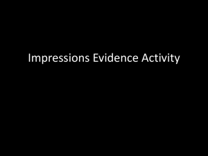 Impressions Evidence Activity