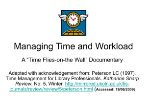 Managing Time and Workload
