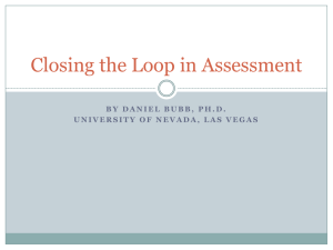 Closing the Loop in Assessment - University of Nevada, Las Vegas
