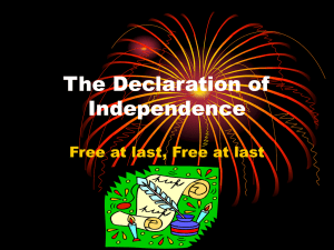 The Declaration of Independence