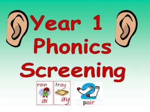 Year 1 Phonics Screent Test PowerPoint