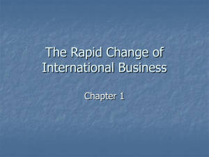 International Business: Rapid Changes & Globalization