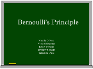 Bernoulli`s Principle