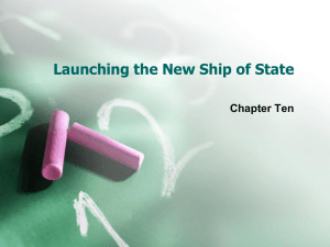 Launching the New Ship of State