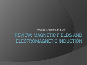 Physics: Magnetic Fields & Induction Review - Chapters 24 & 25