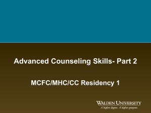 to the Advanced Counseling Skills Pt 2 PowerPoint