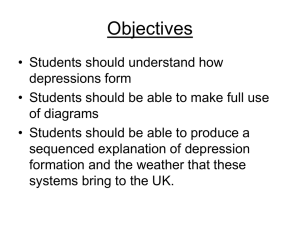 Formation of a depression