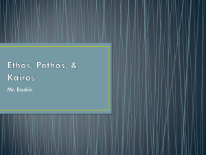 Logos, Ethos, Pathos, Kairos: Argumentation Techniques