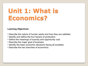 Intro to Economics: Scarcity, Production, and Decisions