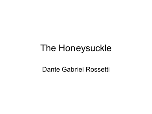 The Honeysuckle: Rossetti Poem Analysis