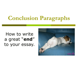 Conclusion Paragraphs