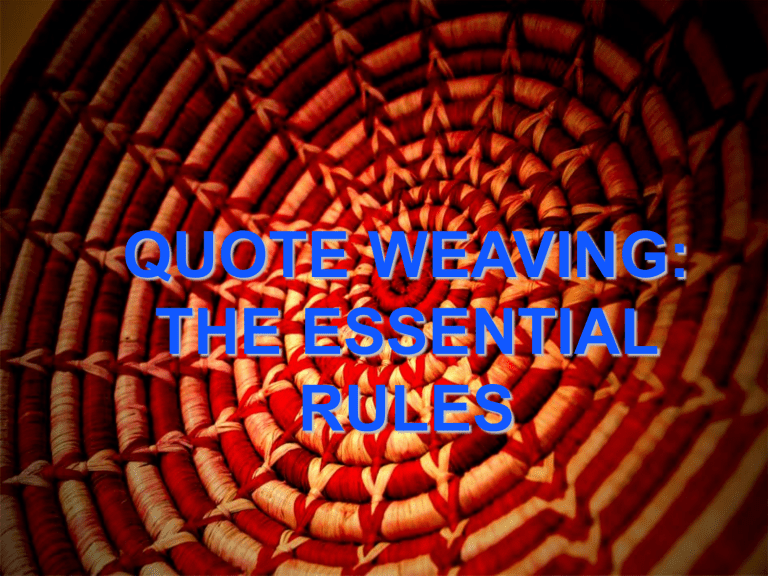 QuoteWeaving Powerpoint