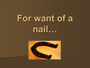 For want of a nail