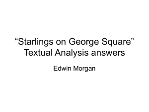 “Starlings on George Square” Textual Analysis answers