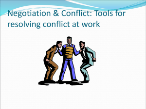 Negotiation & Conflict Resolution Tools at Work