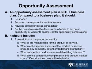 Opportunity Assessment Plan: Key Components & Steps