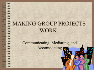 Making Group Projects Work (presentation for faculty) ()
