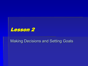 Setting Goals