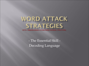 Word Attack Strategies http://www.readinga