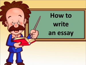 How to write an essay