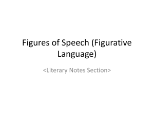 Figures of Speech & "The Scarlet Ibis" Analysis