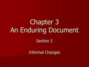 Informal Constitutional Changes: Congress, President, Courts