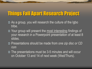 Things Fall Apart Research Project