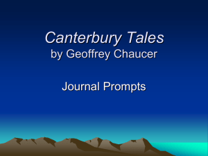 Canterbury Tales Journal Prompts