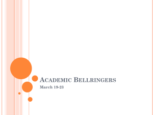 ACADEMIC BELLRINGERS March 19-23
