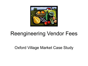 Reengineering Vendor Fees