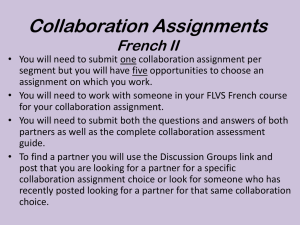 French II Collaboration Assignments: FLVS Guide