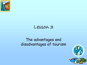 Tourism: Advantages & Disadvantages - Lesson Plan
