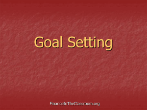 Goal Setting PPT - Finance in the Classroom