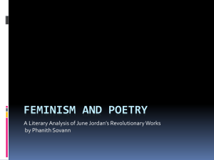 Feminism and Poetry