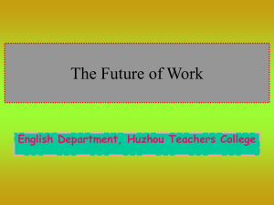 The Future of Work: Presentation for English Students