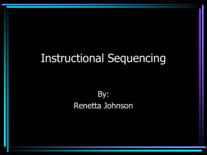 Instructional Sequencing Strategies & Benefits
