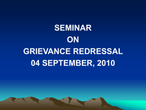 6) grievance redressal