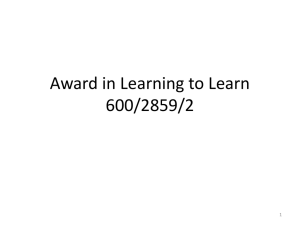 Managing study and approaches to learning