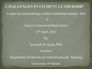 Leadership challenges-Karen